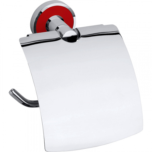 Держатель туалетной бумаги Bemeta Trend-i 104112018c с крышкой Хром Красный
