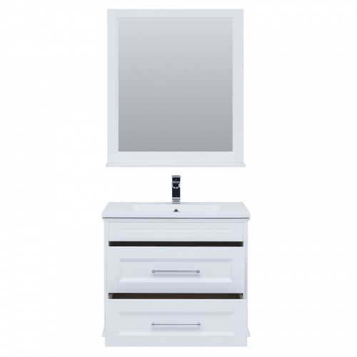 Комплект мебели для ванной Aquanet Бостон M 80 259387 подвесной Белый матовый фото 5