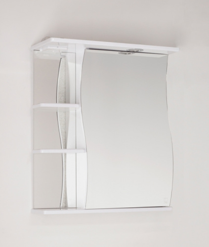 Зеркальный шкаф Style Line Эко Волна 60 С с подсветкой Белый глянец фото 6