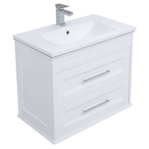 Комплект мебели для ванной Aquanet Бостон M 80 259387 подвесной Белый матовый фото 7