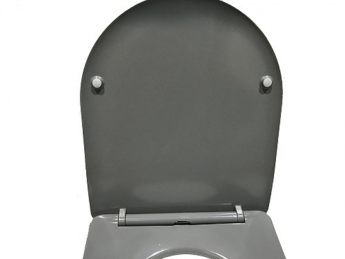Унитаз CeramaLux B2330-3MH подвесной Серый матовый с сиденьем Микролифт фото 7