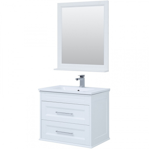 Комплект мебели для ванной Aquanet Бостон M 80 259387 подвесной Белый матовый фото 2