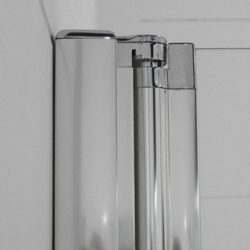 Душевой уголок Cezares ELENA-W-AH-1-100/80-P-Cr-R профиль Хром стекло рифленое фото 2