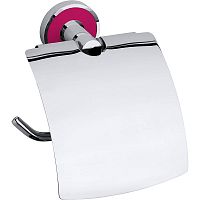 Держатель туалетной бумаги Bemeta Trend-i 104112018f с крышкой Хром Розовый