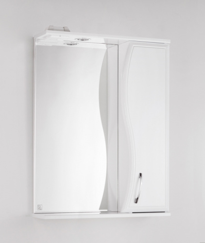Зеркало со шкафом Style Line Эко волна Панда 60 С с подсветкой Белый глянец фото 7