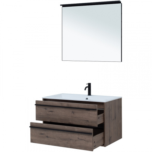Комплект мебели для ванной Aquanet Lino 90 271958 подвесной Дуб Веллингтон фото 6