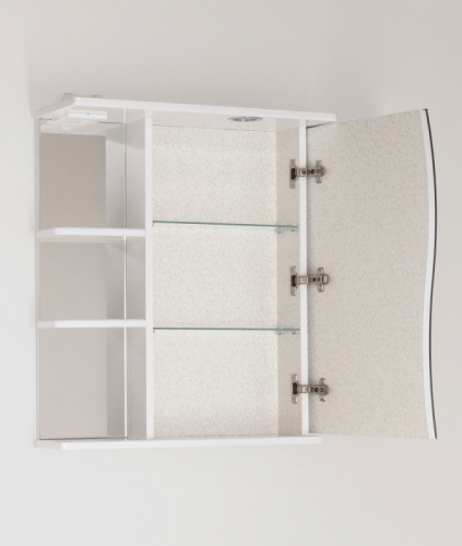 Зеркальный шкаф Style Line Эко Волна 60 С с подсветкой Белый глянец фото 8